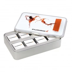 Scatola metallo con 32 cioccolatini